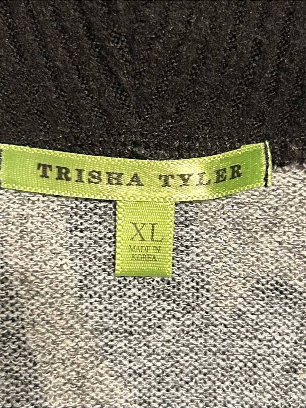 Trisha Tyler Alphabet Print Cowl Neck Sweater Knit XL Teacher Style Cozy Core - Picture 2 of 7